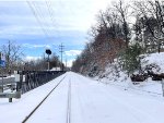 Looking east from North Branch Station-the small commuter lot is on the left behind the fence 